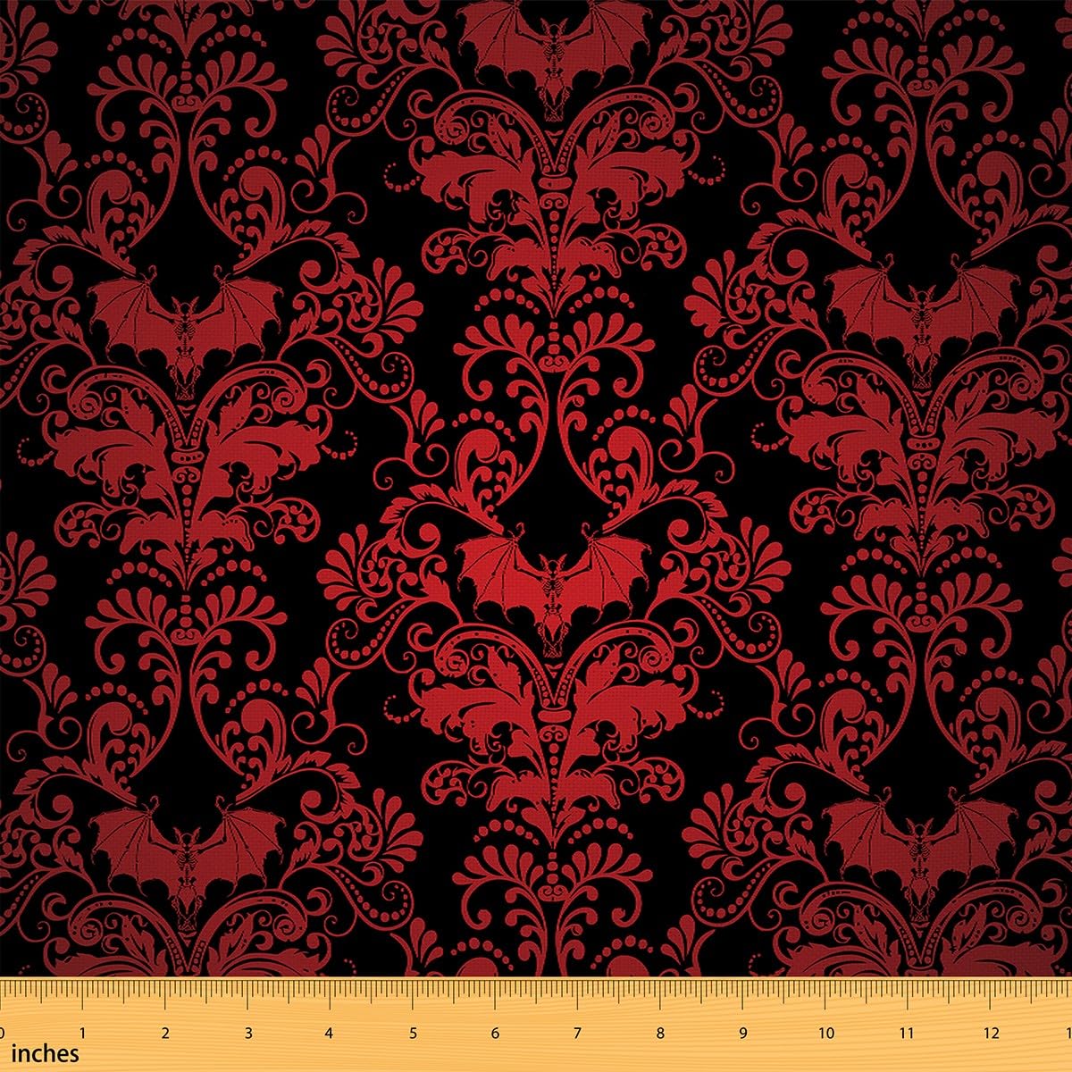 Amazon.com: Erosebridal Red Ombre Damask Fabric by The Yard 2